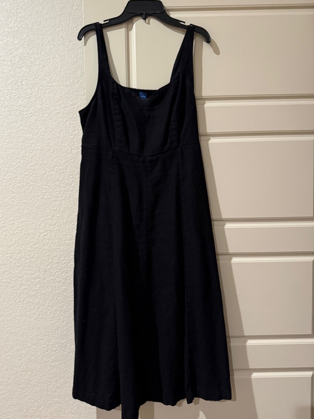 Sleeveless Linen-Blend Midi Dress